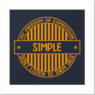 Simple - Freedom of expression badge Posters and Art